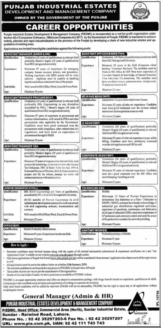 Punjab Industrial Estate Jobs
