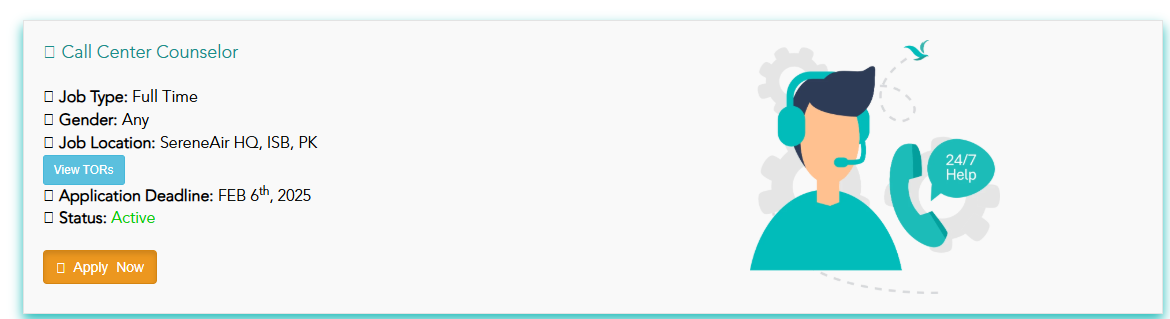 Serene Air Jobs 2025