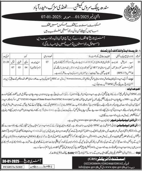 SPSC Jobs