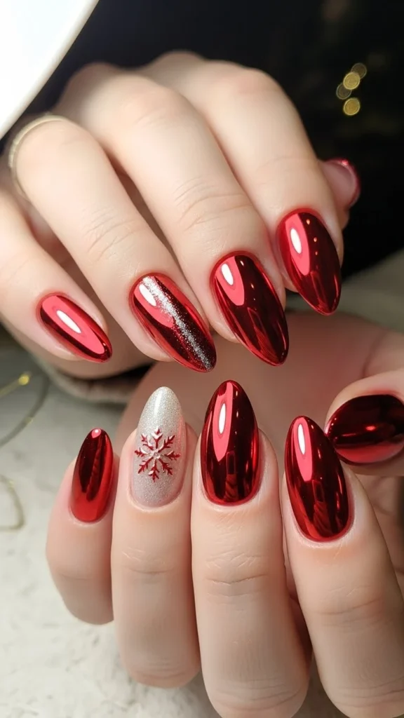 Red Chrome Nails