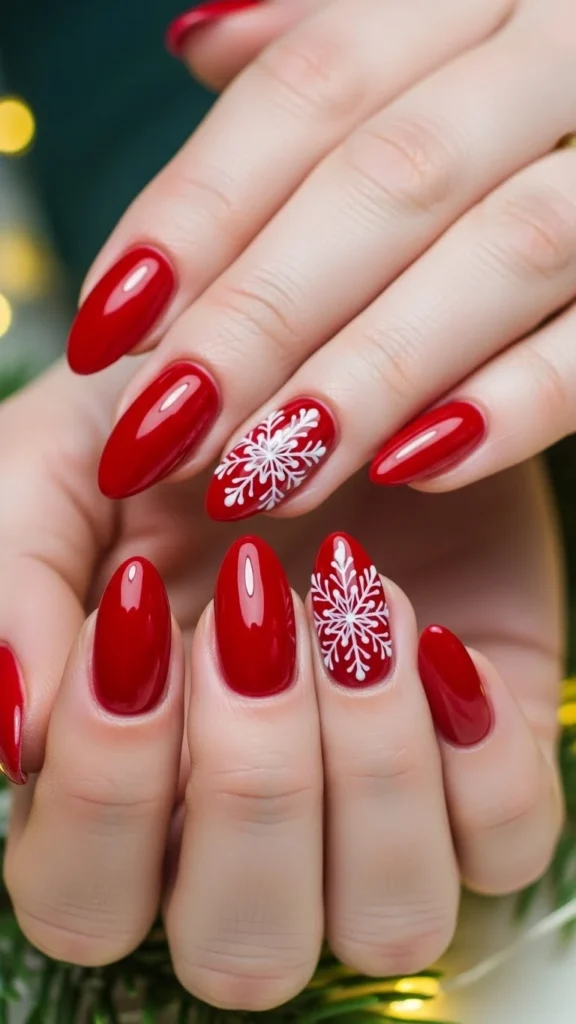 Classic Red Christmas Nails