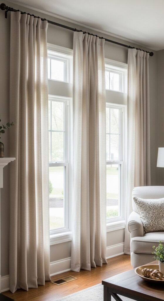 Hang Curtains High and Wide