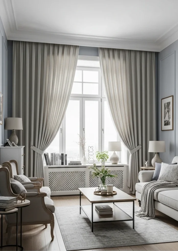 Hang Curtains the Right Way to Make Ceilings Look Higher