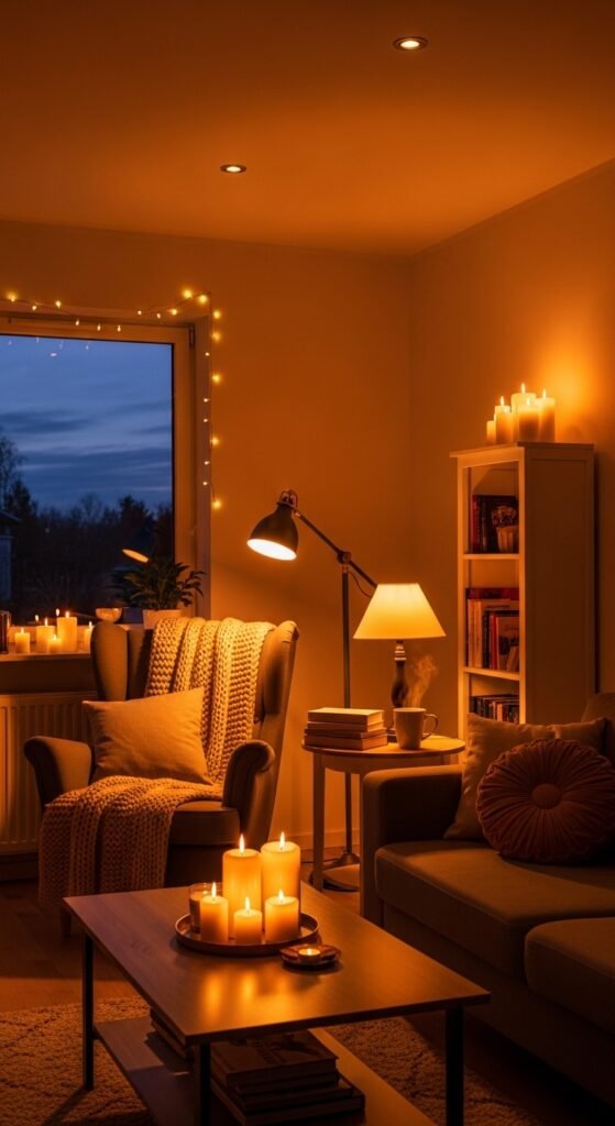 Layer Your Lighting for a Cozy Feel